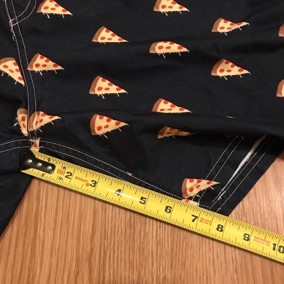 Ambsn California Pizza Swim Trunks Board Shorts - Picture 8 of 9
